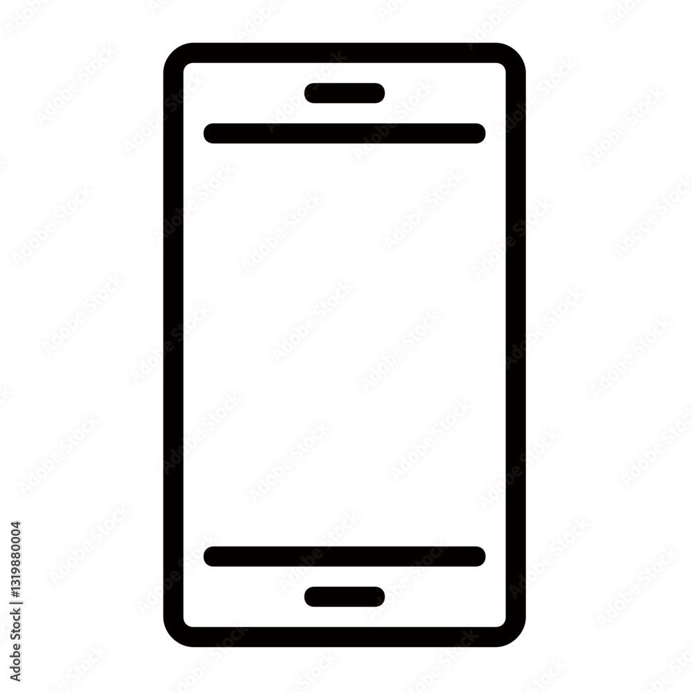 Poster a simple smartphone icon representing modern communication and connection in a clean minimalist styl