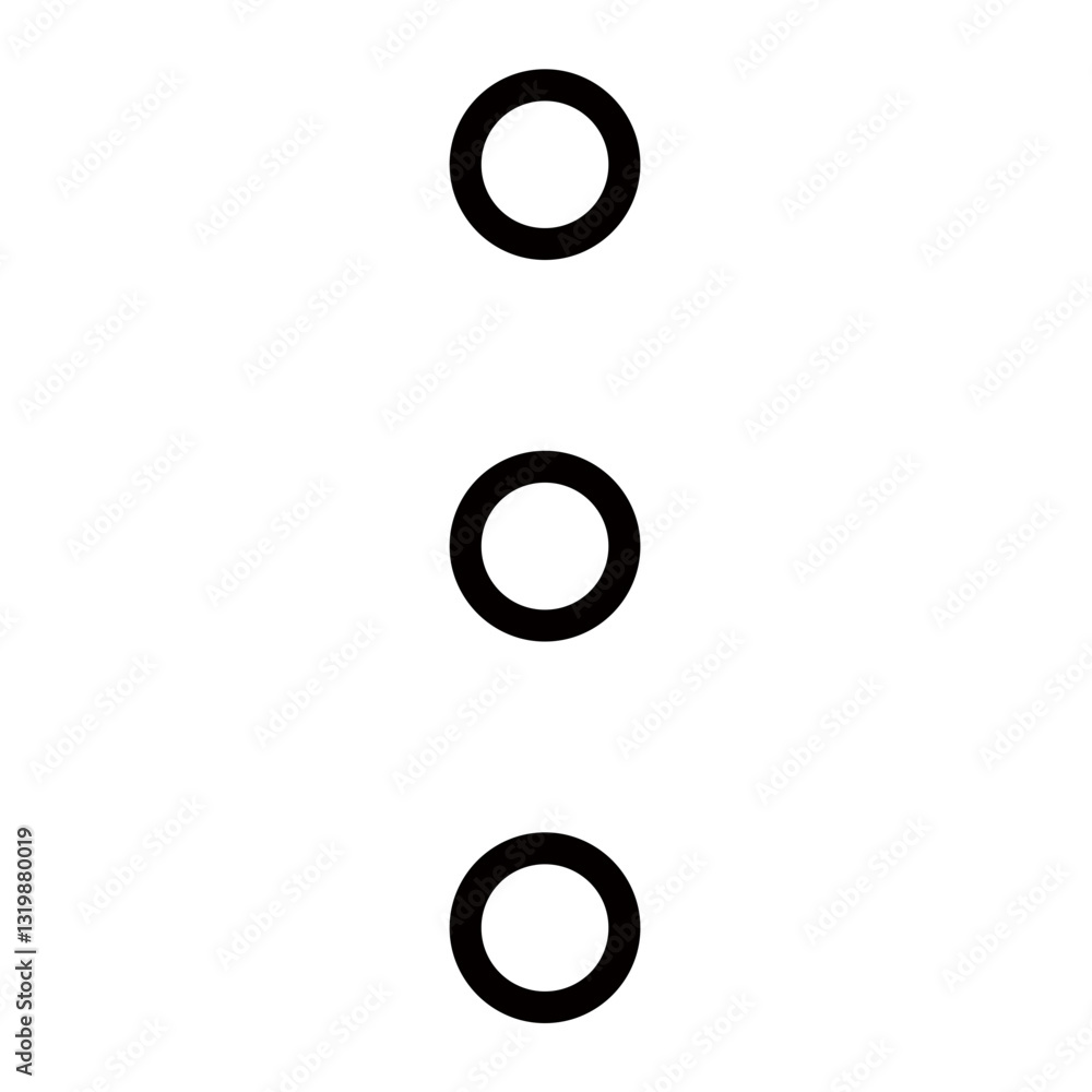 Poster three simple circles symbolize unity, simplicity, and minimalist design with bold black lines agains