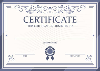 Elegant certificate paper document template