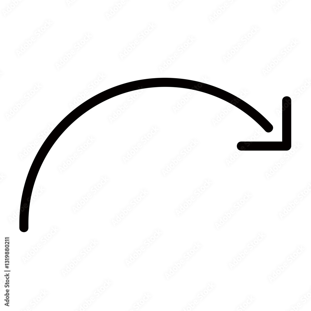 Poster a graceful curve leading downwards symbolizing a gentle transition or a flowing descent with a bold 