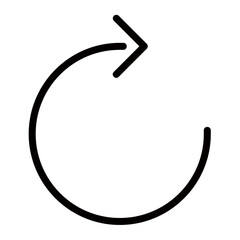 The Continuous Cycle Of Life And Renewal, A Bold Circular Arrow Design In Minimalist Black Lines On A White Background