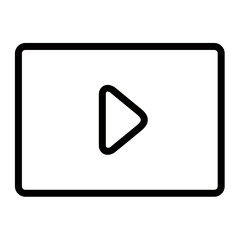 A Simple Play Button Icon Signifying The Start Of A New Adventure, A Hopeful Beginning, Or An Exciting Journey, Rendered In Clean Bold Lines Against A Pure White Background