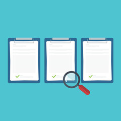 Online digital document inspection or assessment evaluation on laptop computer, contract review, analysis, inspection of agreement contract, compliance verification.