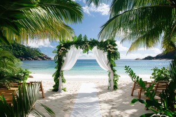 Fototapeta premium Tropical Beach Wedding Ceremony