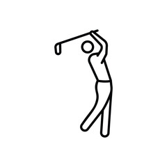 Golf Player Vector icon