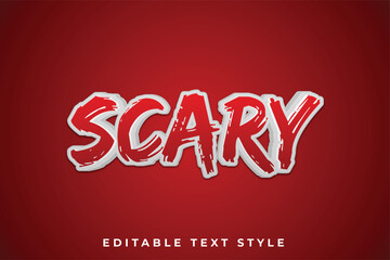 Scary 3d text effect