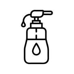 Obraz premium Soap dispenser icon with liquid detail, modern kitchen accessory