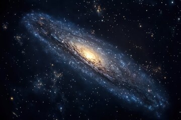 Fototapeta premium Galaxies swirl in the vastness of space showcasing cosmic beauty and stellar formations