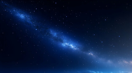 Obraz premium A stunning view of a galaxy illuminated by vibrant blue hues against a dark night sky