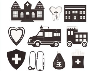 Naklejka premium Healthcare Icons Collection