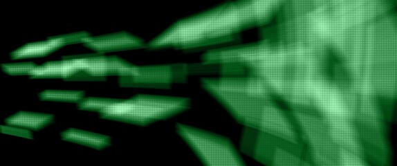 green abstract background with motion blur