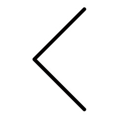 A Simple Bold Black Arrow Pointing Left, Symbolizing Return Or Previous Action, Featuring A Minimalist Design With Clean Lines