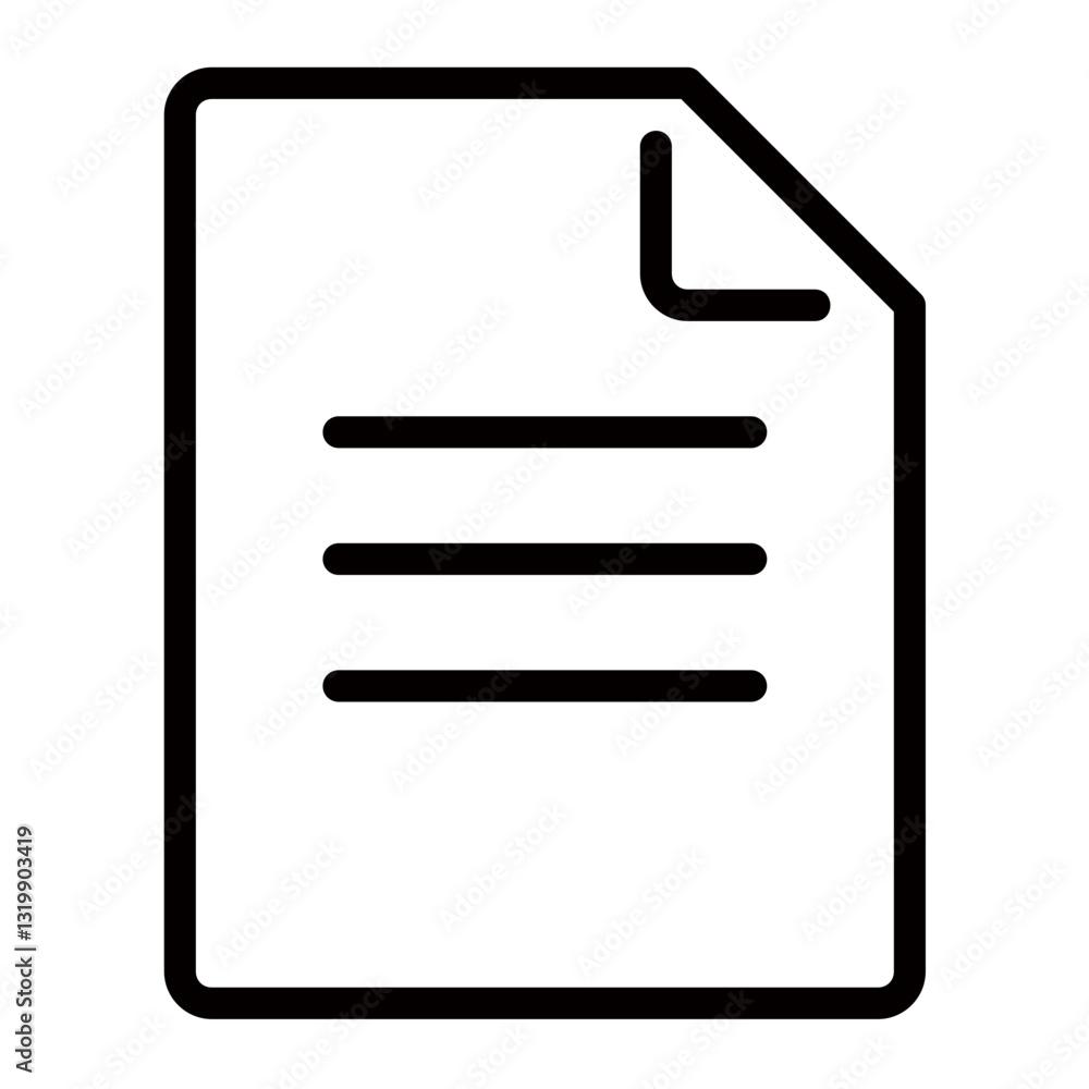 Aufkleber a simple document icon representing organization and clarity with clean lines and a minimalist aesth