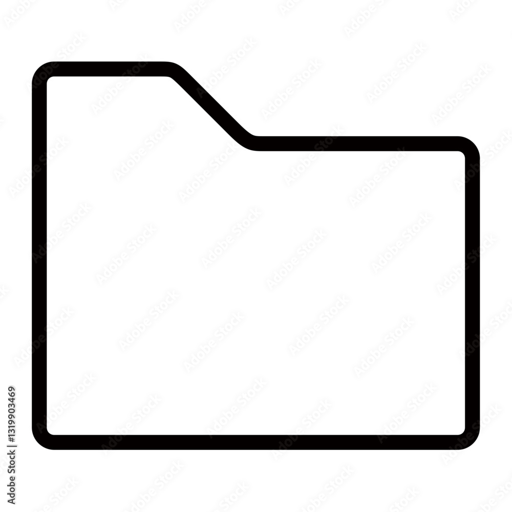 Poster a simple yet striking black folder icon representing digital organization and efficient file managem