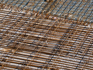 Reinforced Concrete Construction – Steel Rebar Framework for Stability