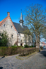 Fototapeta premium Our Lady chapel in Woluwe Saint Lambert, Brussels Capital Region, Belgium