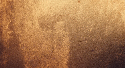 Stained and rough golden wall, abstract background.