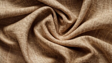Swirled Burlap Texture, Light Brown and Coarse, For Rustic Decor
