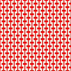 Seamless surface pattern design with ethnic embroidery ornament. Repeated square wave lines wallpaper. Zigzag stripes. Jagged linear motif. Digital paper, page fill, web designing, textile print