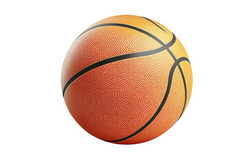 Fototapeta premium Simple basketball icon with curved line patterns and textured surface on Transparent Background