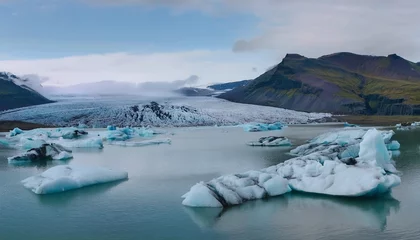 Selbstklebende Fototapeten glaciers are floating in the iceland water © Peter
