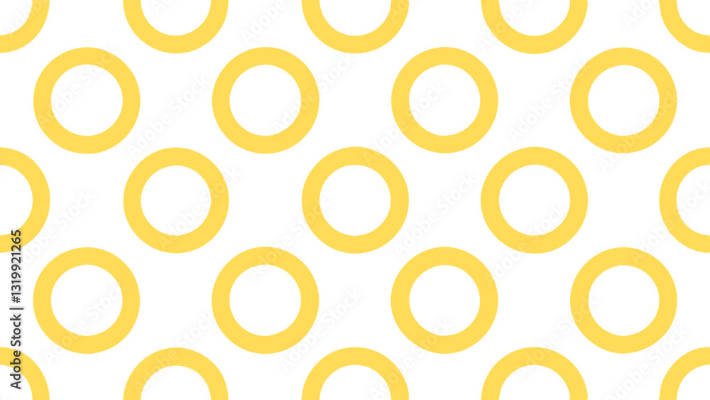 Aufkleber a simple pattern with yellow circles on a grid, vector illustration