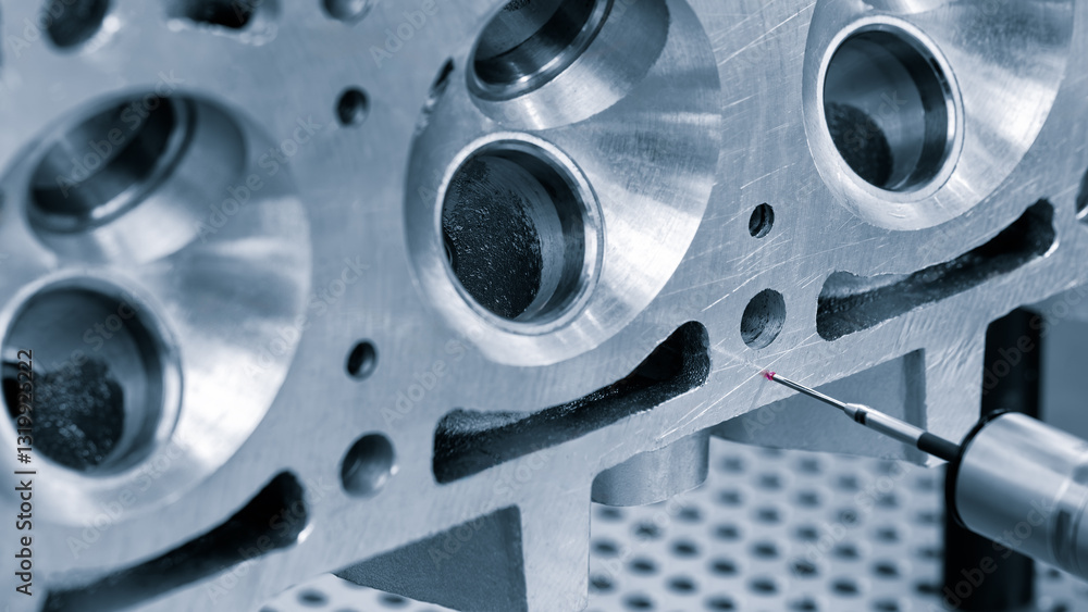 Poster quality control on milling cnc machine, coordinate measuring machine, quality control machine. cylin
