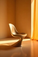 luxury metallic golden chair