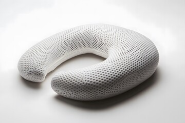 Detailed Neck Support Travel Pillows with Ergonomic and Adjustable Features AI Art Isolated In Clean Background