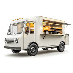 Vintage Food Truck  Mobile Kitchen  Street Food Vendor