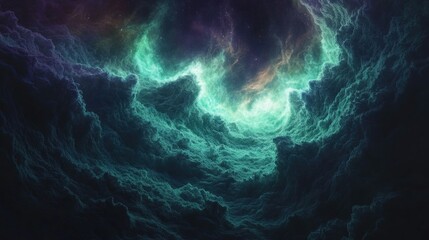 Obraz premium Mystical, swirling nebula cloudscape