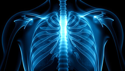 chest x-ray vector logo icon design , with white tonespng