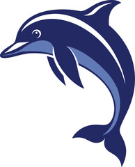 Fototapeta premium Dolphin Leaping Out of Crystal Blue Ocean Waters – Stunning Wildlife Stock Image