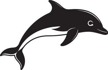 Obraz premium Dolphin Leaping Out of Crystal Blue Ocean Waters – Stunning Wildlife Stock Image