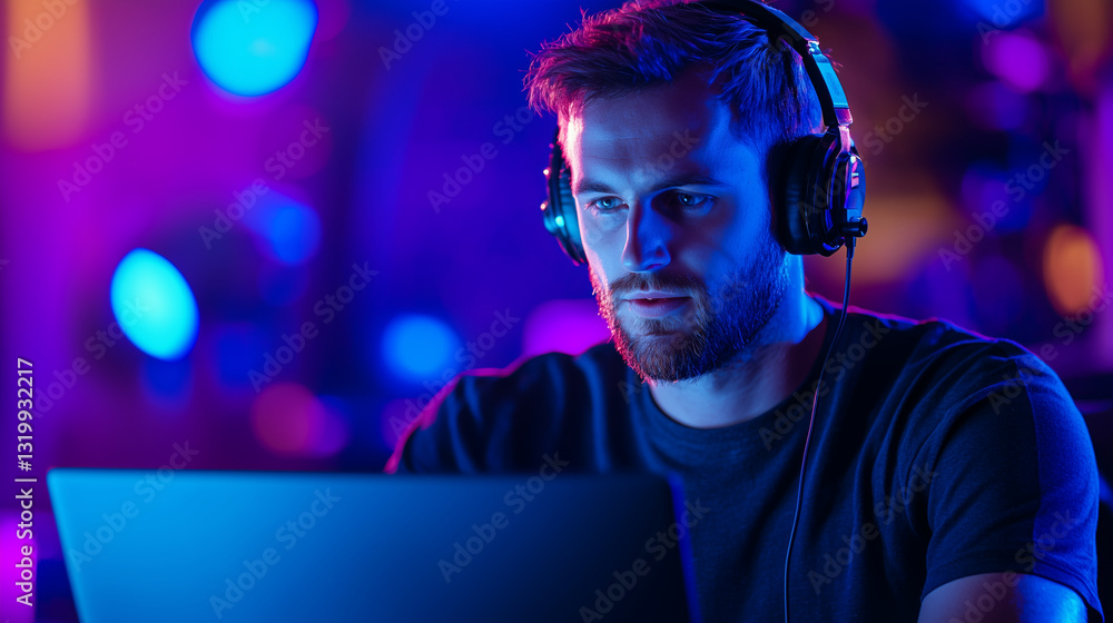 Poster industrial engineer working efficiently in modern factory setting