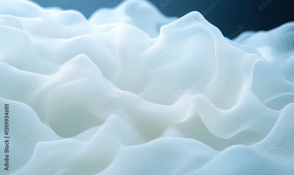 Poster abstract white fabric texture with undulating forms