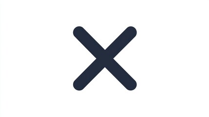 Obraz premium Simple Cross Icon Minimalist Design for Web Apps and User Interfaces