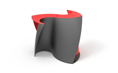 3d illustration of ugrinsky wind turbine isolated on white background
