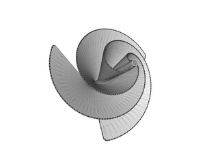 3d illustration of archimedes wind turbine isolated on white background
