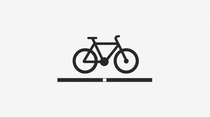 Fototapeta premium Bicycle Icon Bike Symbol Cycle Parking Sign Simple Bicycle Illustration Minimalist Bike Des
