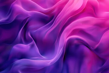 Obraz premium Abstract flowing fabric in vibrant pink and purple hues