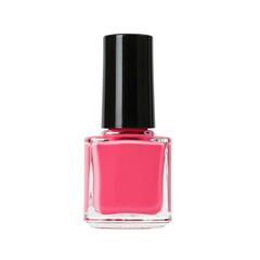 Pink nail polish bottle transparent background