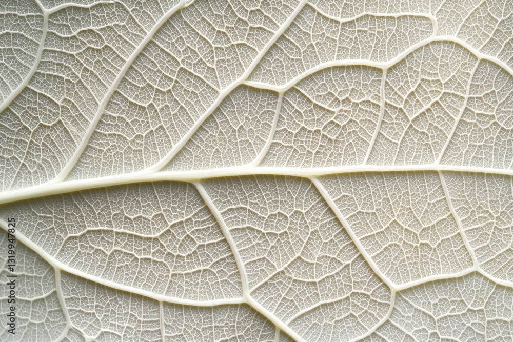 Aufkleber close-up view of intricate leaf structure showcasing fine details and textures