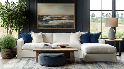 Modern Sectional Sofa in Calm Living Room
