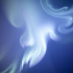 Obraz premium Ethereal Blue Smoke Swirls with Ghostly Apparitions