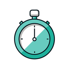 Obraz premium Clock Logo Vector Illustration – Clipart, Cartoon, and Line Art Design on White Background, Clean clock logo vector – cartoon, clipart, and line art design on a white background for digital use.