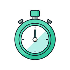Clock Logo Vector Illustration – Clipart, Cartoon, and Line Art Design on White Background, Clean clock logo vector – cartoon, clipart, and line art design on a white background for digital use.