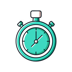 Clock Logo Vector Illustration – Clipart, Cartoon, and Line Art Design on White Background, Clean clock logo vector – cartoon, clipart, and line art design on a white background for digital use.