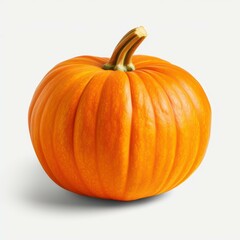 Obraz premium A vibrant, detailed pumpkin cutout on a clean white background, perfect for fallthemed designs and seasonal decoration.