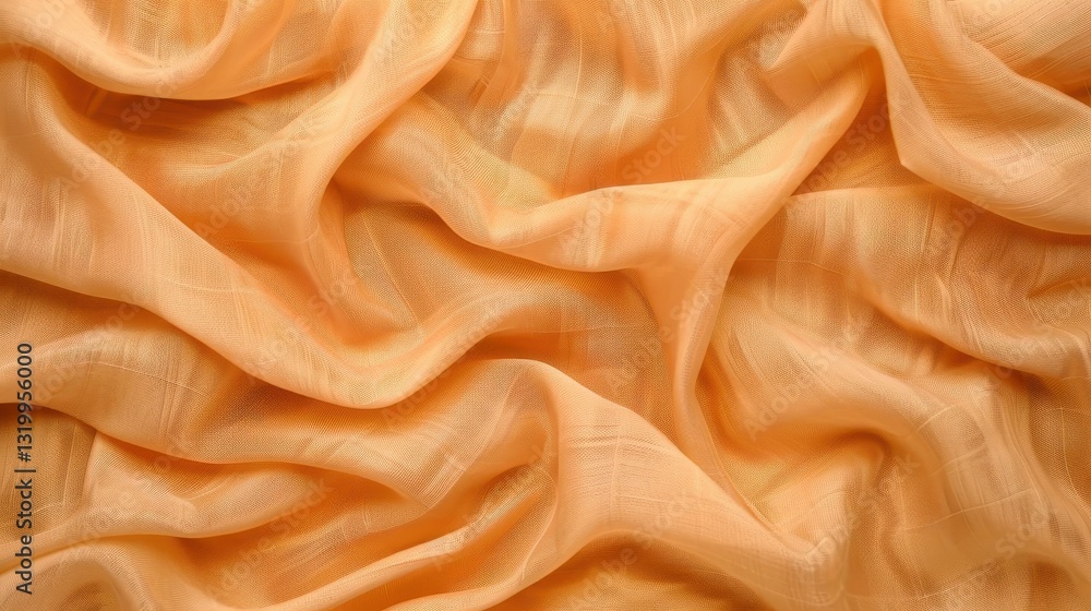 Aufkleber a crumpled linen fabric background showcases the natural texture and subtle tones of flaxen material
